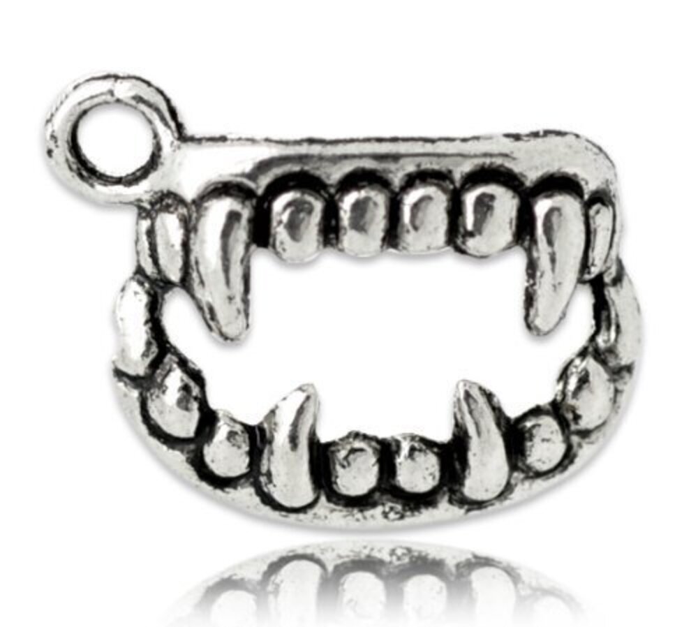 9093 Alloy Charms Halloween Vampire Fang Teeth Charms Pendants 50PC/Pack